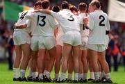 6 July 1997; Kildare team huddle prior to the Leinster GAA Senior Football Championship Semi-Final match between Kildare and Meath at Croke Park in Dublin. Photo by Brendan Moran/Sportsfile
