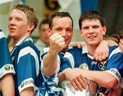 20 July 1997; Cavan players, from left, Jason Reilly, Damien Reilly and Larry Reilly of Cavan with the cup following the Ulster GAA Football Senior Championship Final match between Cavan and Derry at St. Tiernach's Park in Clones, Monaghan. Photo by David Maher/Sportsfile