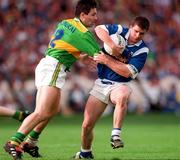 24 August 1997; Larry Reilly of Cavan in action against Stephen Stack of Kerry during the GAA Football All-Ireland Senior Championship Semi-Final match between Cavan and Kerry at Croke Park in Dublin. Photo by Ray McManus/Sportsfile