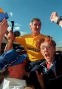 17 August 1997; Tipperary manager Len Gaynor celebrates following the GAA All-Ireland Senior Hurling Championship Semi-Final match between Tipperary and Wexford at Croke Park in Dublin. Photo by Ray McManus/Sportsfile