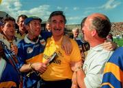 17 August 1997; Tipperary manager Len Gaynor is congratulated by fans following the GAA All-Ireland Senior Hurling Championship Semi-Final match between Tipperary and Wexford at Croke Park in Dublin. Photo by Ray McManus/Sportsfile