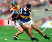 17 August 1997; Liam Sheedy of Tipperary in action against Larry Murphy of Wexford during the GAA All-Ireland Senior Hurling Championship Semi-Final match between Tipperary and Wexford at Croke Park in Dublin. Photo by David Maher/Sportsfile
