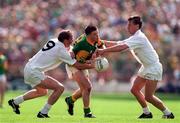 6 July 1997; Mark O'Reilly of Meath is tackled by Willie McCreerey, left, and Seamus Dowling of Kildare during the Leinster GAA Senior Football Championship Semi-Final match between Kildare and Meath at Croke Park in Dublin. Photo by Brendan Moran/Sportsfile