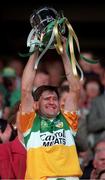 4 September 1994; Offaly captain Martin Hanamy lifts the Liam MacCarthy cup following the All-Ireland Senior Hurling Championship Final match between Limerick and Offaly at Croke Park in Dublin. Photo by David Maher/Sportsfile
