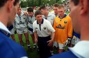23 July 1995; Cavan manager Martin McHugh speaks to his team during the Ulster Senior Football Championship Final match between Tyrone and Cavan at St Tiernach's Park in Clones, Monaghan. Photo by Ray McManus/Sportsfile