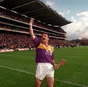1 September 1996; Wexford captain Martin Storey celebrates following the GAA All-Ireland Senior Hurling Championship Final between Wexford and Limerick at Croke Park in Dublin. Photo by Ray McManus/Sportsfile