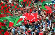 28 September 1997; Mayo fans on Hill 16 during the GAA Football All-Ireland Senior Championship Final match between Kerry and Mayo at Croke Park in Dublin. Photo by Brendan Moran/Sportsfile