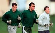 16 September 1997; Mayo players, from left, David Brady, Liam McHale and Diarmuid Byrne during a GAA Football Mayo Training Session at Fr. O'Hara Memorial Park in Charlestown, Mayo. Photo by David Maher/Sportsfile