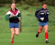 16 September 1997; Pat Holmes, left, and Kenneth Mortimer during a GAA Football Mayo Training Session at Fr. O'Hara Memorial Park in Charlestown, Mayo. Photo by David Maher/Sportsfile
