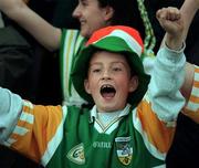 16 August 1997; Offaly supporters during the Leinster GAA Senior Football Championship Final match between Offaly and Meath at Croke Park in Dublin. Photo by Sportsfile