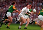 6 July 1997; Niall Buckley of Kildare in action against John McDermott, left, and Enda McManus of Meath during the Leinster GAA Senior Football Championship Semi-Final match between Kildare and Meath at Croke Park in Dublin. Photo by Brendan Moran/Sportsfile