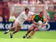 6 July 1997; Paddy Reynolds of Meath in action against Tom Harris of Kildare during the Leinster GAA Senior Football Championship Semi-Final match between Kildare and Meath at Croke Park in Dublin. Photo by Brendan Moran/Sportsfile