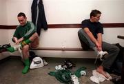 20 September 1997; Pa Laide and Maurice Fitzgerald in the dressing rooms following a Kerry training session at Fitzgerald Stadium in Killarney, Kerry. Photo by Brendan Moran/Sportsfile