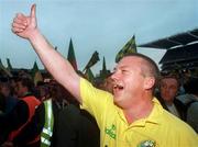 28 September 1997; Kerry manager Páidí O'Sé celebrates following the GAA Football All-Ireland Senior Championship Final at Croke Park in Dublin. Photo by David Maher/Sportsfile