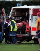 12 July 1997; Joe Rabbitte of Galway is stretchered off into an ambulance during the Guinness Connacht Senior Hurling Championship Final match between Roscommon and Galway at Athleague in Roscommon. Photo by Ray McManus/Sportsfile