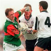 3 August 1997; Ronan Golding of Mayo in action against Mark Cosgrove and Neil Carew of Sligo during the GAA Connacht Senior Football Championship Final match between Mayo and Sligo at Dr. Hyde Park in Roscommon. Photo by David Maher/Sportsfile