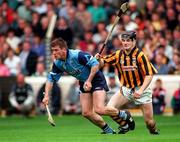 22 June 1997; Sean Duignan of Dublin in action against Niall Moloney of Kilkenny during the GAA Leinster Senior Hurling Championship Semi-Final match between Kilkenny and Dublin at Croke Park in Dublin. Photo by Ray McManus/Sportsfile