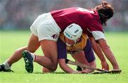 4 August 1996; Tom Dempsey of Wexford in action against Gerry McInerney of Galway during the GAA All-Ireland Senior Hurling Championship Semi-Final match between Wexford and Galway at Croke Park in Dublin. Photo by Ray McManus/Sportsfile