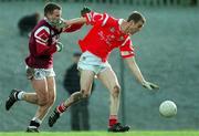 14 February 1999; Alan O'Regan of Cork in action against Robin Doyle of Galway during the Allianz National Football League Division 1 match between Cork and Galway at Páirc Uí Rinn in Cork. Photo by Brendan Moran/Sportsfile