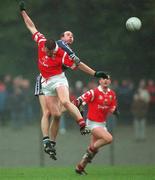 28 March 1999; Brian Stynes of Dublin in action against Liam Honohan of Cork during the Church and General National Football League Division 1 match between Cork and Dublin at Páirc Uí Rinn in Cork. Photo by Brendan Moran/Sportsfile