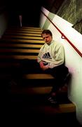 21 March 1999; Republic of Ireland international Damien Duff poses for a portrait at Lansdowne Road in Dublin. Photo by David Maher/Sportsfile