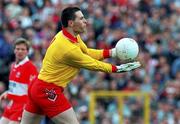 30 June 1996; Damien McCusker of Derry during the Bank of Ireland Ulster Senior Football Championship Semi-Final match between Tyrone and Derry at St Tiernach's Park in Clones, Monaghan. Photo by David Maher/Sportsfile
