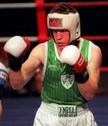 26 March 1999; Francis Barrett of Ireland during the International Boxing card between Ireland and USA at the National Stadium in Dublin. Photo by Ray Lohan/Sportsfile