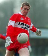 14 February 1999; Joseph Cassidy of Derry during the Church and General National Football League Division 1 match between Derry and Monaghan at Celtic Park in Derry. Photo by Ray Lohan/Sportsfile