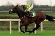 5 April 1999; Cardinal Hill, with Paul Carberry up, canters to the start prior to the Jameson Gold Cup Novice Hurdle at Fairyhouse Racecourse in Ratoath, Meath. Photo by Matt Browne/Sportsfile