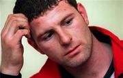 22 March 1999; Longford Town player Paul Perth during a Longford Town FC press conference in Longford. Photo by Ray McManus/Sportsfile