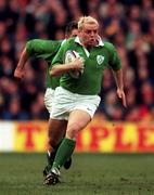 20 March 1999; Rob Henderson of Ireland during the Five Nations Rugby Championship match between Scotland and Ireland in Murrayfield Stadium in Edinburgh, Scotland. Photo by Matt Browne/Sportsfile