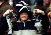 20 March 1999; A Scotland rugby fan during the Five Nations Rugby Championship match between Scotland and Ireland in Murrayfield Stadium in Edinburgh, Scotland. Photo by Brendan Moran/Sportsfile