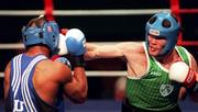 26 March 1999; Stephen Reynolds of Ireland, right, trades punches with Stanley McCann of USA during the International Boxing card between Ireland and USA at the National Stadium in Dublin. Photo by Ray Lohan/Sportsfile