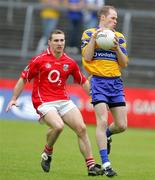 12 June 2005; Michael O'Shea, Clare, in action against Eoin Sexton, Cork. Bank of Ireland Munster Senior Football Championship Semi-Final, Clare v Cork, Cusack Park, Ennis, Co. Clare. Picture credit; Kieran Clancy / SPORTSFILE