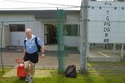 14 June 2005; Ireland team masseur Willie Bennett arrives for training. Ireland rugby squad training, Tatsumi No Mori Rugby training facility, Tokyo, Japan. Picture credit; Brendan Moran / SPORTSFILE