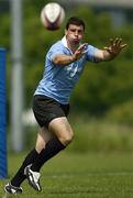 17 June 2005; Flanker Denis Leamy in action during training. Ireland rugby squad training, Tatsumi No Mori Rugby training facility, Tokyo, Japan. Picture credit; Brendan Moran / SPORTSFILE