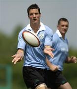 17 June 2005; Centre David Quinlan in action during training. Ireland rugby squad training, Tatsumi No Mori Rugby training facility, Tokyo, Japan. Picture credit; Brendan Moran / SPORTSFILE