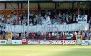 17 June 2005; Shamrock Rover supporters before the start of the game. eircom League, Premier Division, Shelbourne v Shamrock Rovers, Tolka Park, Dublin. Picture credit; David Maher / SPORTSFILE