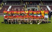 12 June 2005; The Carlow squad. Christy Ring Cup, Group 2B, Round 2, Mayo v Carlow, Pearse Stadium, Galway. Picture credit; Ray McManus / SPORTSFILE