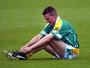 12 June 2005; A dejected Shane Foley, Leitrim, after the match. Bank of Ireland Connacht Senior Football Championship Semi-Final, Galway v Leitrim, Pearse Stadium, Galway. Picture credit; Ray McManus / SPORTSFILE