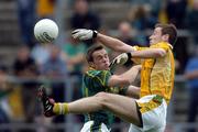 18 June 2005; Mark McCrory, Antrim, in action against Nigel Crawford, Meath. Bank of Ireland All-Ireland Senior Football Championship Qualifier, Round 1, Antrim v Meath, Casement Park, Belfast. Picture credit; David Maher / SPORTSFILE