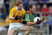 18 June 2005; Darren Fay, Meath, in action against Terry O'Neill, Antrim. Bank of Ireland All-Ireland Senior Football Championship Qualifier, Round 1, Antrim v Meath, Casement Park, Belfast. Picture credit; David Maher / SPORTSFILE