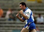 18 June 2005; Stephen Golloghy, Monaghan, celebrates after scoring his sides second goal. Bank of Ireland All-Ireland Senior Football Championship Qualifier, Round 1, Monaghan v London, St. Tighernach's Park, Clones, Co. Monaghan. Picture credit; Pat Murphy / SPORTSFILE