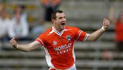 18 June 2005; Steven McDonnell, Armagh, celebrates after scoring his sides second goal. Bank of Ireland Ulster Senior Football Championship Replay, Armagh v Donegal, St. Tighernach's Park, Clones, Co. Monaghan. Picture credit; Pat Murphy / SPORTSFILE