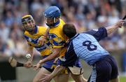 18 June 2005; Alan Markham, Clare, in action against Tommy Moore, Dublin. Guinness All-Ireland Senior Hurling Championship Qualifier, Round 1, Dublin v Clare, Parnell Park, Dublin. Picture credit; Brian Lawless / SPORTSFILE
