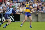 18 June 2005; Tony Griffin, Clare, in action against  Michael Carton, Dublin. Guinness All-Ireland Senior Hurling Championship Qualifier, Round 1, Dublin v Clare, Parnell Park, Dublin. Picture credit; Brian Lawless / SPORTSFILE