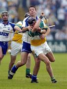 18 June 2005; Dan Shanahan, Waterford, in action against Rory Hanniffy, Offaly. Guinness All-Ireland Senior Hurling Championship Qualifier, Round 1, Offaly v Waterford, Dr. Cullen Park, Co. Carlow. Picture credit; Damien Eagers / SPORTSFILE