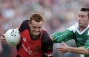 18 June 2005; Brendan Coulter, Down, in action against Michael Lilley, Fermanagh. Bank of Ireland All-Ireland Senior Football Championship Qualifier, Round 1, Down v Fermanagh, Pairc an Iuir, Newry, Co. Down. Picture credit; David Maher / SPORTSFILE