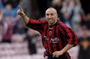 18 June 2005; Tony Grant, Bohemians, celebrates having scored his sides first goal. UEFA Intertoto Cup, Round 1 - 1st leg, Bohemians v KAA Ghent, Dalymount Park, Dublin. Picture credit; Brian Lawless / SPORTSFILE