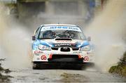 8 February 2014; Gary Jennings and Rory Kennedy in action in their Subaru Impreza WRCS12B on SS3 Skehanagh during the Galway International Rally, Gort, Co. Galway. Picture credit: Barry Cregg / SPORTSFILE